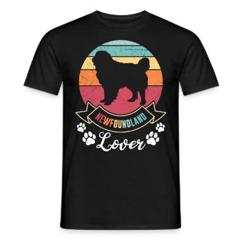 Propriétaire de chien Newfie NEWFOUNDLAND LOVER - T-shirt homme - noir - Devant - AI Model Male 178 light (178cm)