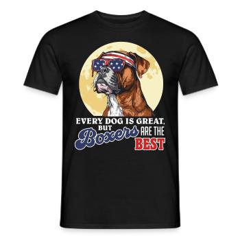 Boxer allemand MAIS LES BOXEURS SONT LES MEILLEURS Cooles - T-shirt homme - noir - Devant - AI Model Male 178 light (178cm)