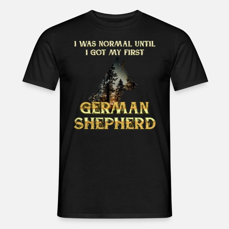 German Shepherd WHAT NORMAL UNTIL GERMAN SHEPHERD - Men’s T-shirt - black