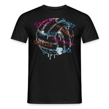 Volley-ball - T-shirt homme - noir - Devant - AI Model Male 178 light (178cm)