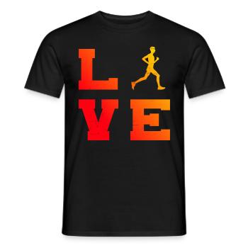 Running Hommes Course à pied Fitness Course Jogging - T-shirt homme - noir - Devant - AI Model Male 178 light (178cm)