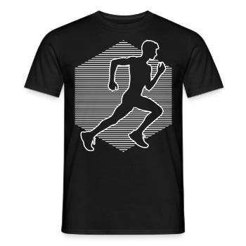 Cross Country Running Men's Running Running - Men's T-Shirt - black - Front - AI Model Male 178 light (178cm)