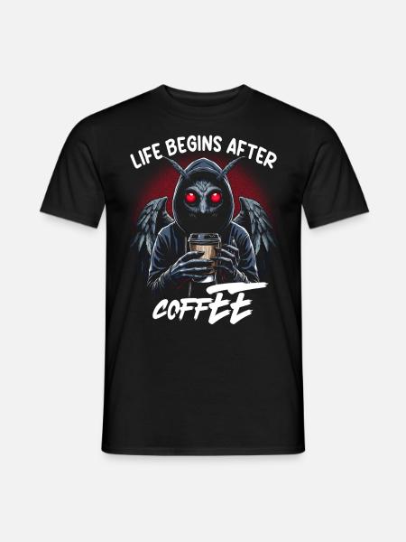 Life Begins After Coffee - Men's T-Shirt - black