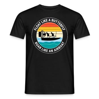 Bateau gonflable Fanboat Bateau hydroglisseur Bateau des marais - T-shirt homme - noir - Devant - AI Model Male 178 light (178cm)