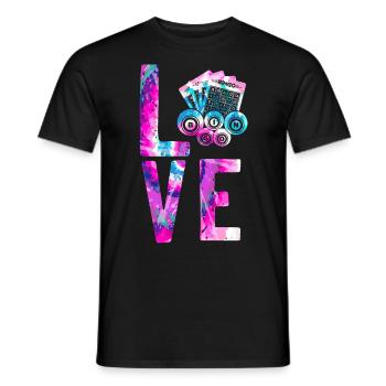 Bingo Player Watercolor Love - Männer T-Shirt - Schwarz - Vorne - AI Model Male 178 light (178cm)