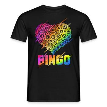 Bingo Player Heart Bingo - Männer T-Shirt - Schwarz - Vorne - AI Model Male 178 light (178cm)