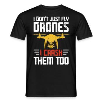 Drone - Men's T-Shirt - black - Front - AI Model Male 178 light (178cm)