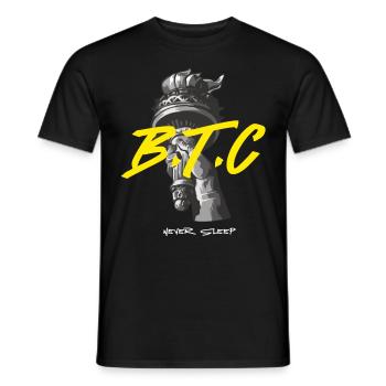 Bitcoin Never Sleeps Bitcoin Btc Crypto Währung - Männer T-Shirt - Schwarz - Vorne - AI Model Male 178 light (178cm)