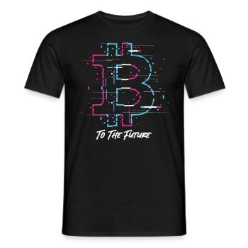 Bitcoin To The Future Bitcoin Btc Crypto Currency - Men's T-Shirt - black - Front - AI Model Male 178 light (178cm)