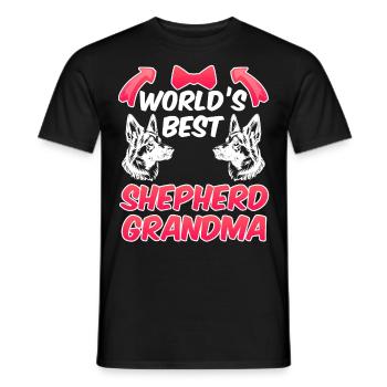 German Shepherd WORLD'S BEST SHEPHERD - Men's T-Shirt - black - Front - AI Model Male 178 light (178cm)