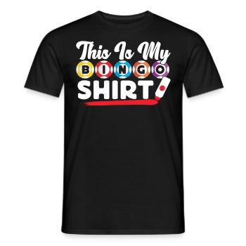 Joueur de bingo C’est mon bingo - T-shirt homme - noir - Devant - AI Model Male 178 light (178cm)