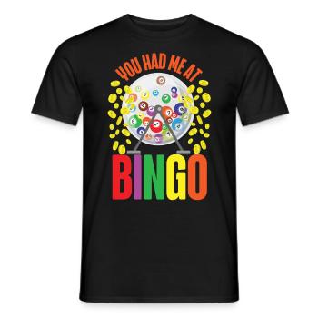 Fille de joueur de bingo à laquelle vous m’avez eu - T-shirt homme - noir - Devant - AI Model Male 178 light (178cm)