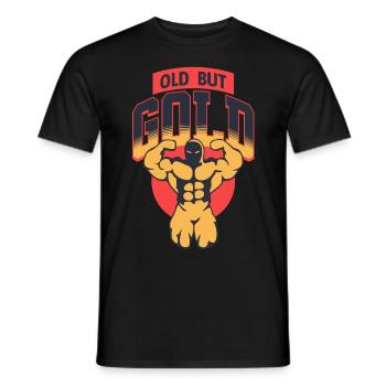 Old but Gold Gym Bodybuiling - Männer T-Shirt - Schwarz - Vorne - AI Model Male 178 light (178cm)
