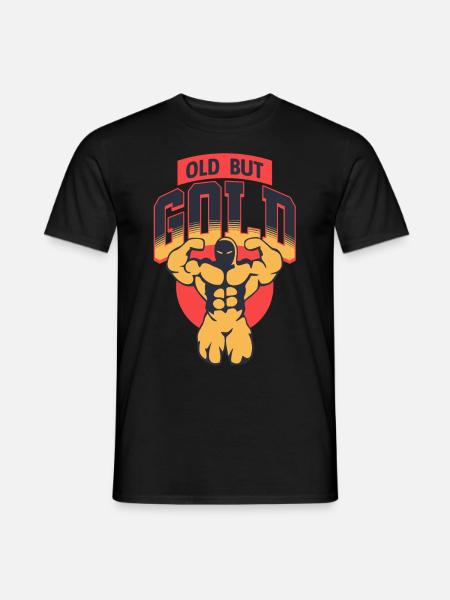 Old but Gold Gym Bodybuiling - Men's T-Shirt - black
