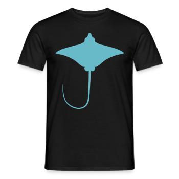 Rochen – Eleganter Schwimmer der Meere - Männer T-Shirt - Schwarz - Vorne - AI Model Male 178 light (178cm)