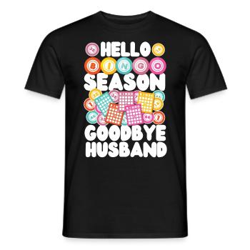 Bingo Player Husband Wife Hello - Men's T-Shirt - black - Front - AI Model Male 178 light (178cm)