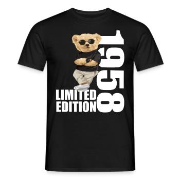 Limited Edition 1958 Bär Bären Geburtstag 1958 - Männer T-Shirt - Schwarz - Vorne - AI Model Male 178 light (178cm)