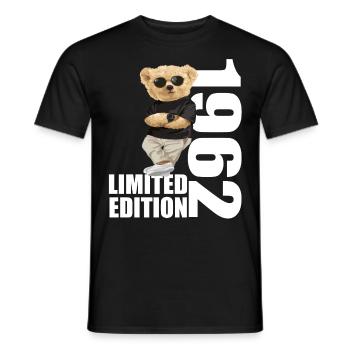 Édition limitée 1962 ours ours anniversaire 1962 - T-shirt homme - noir - Devant - AI Model Male 178 light (178cm)