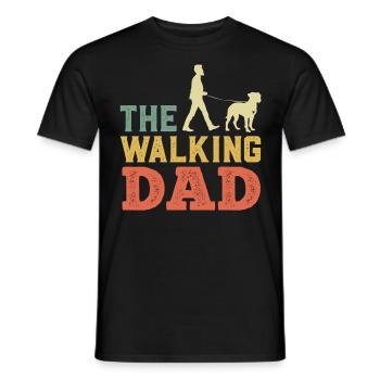 Boxeur allemand LE PAPA QUI MARCHE Drôle - T-shirt homme - noir - Devant - AI Model Male 178 light (178cm)