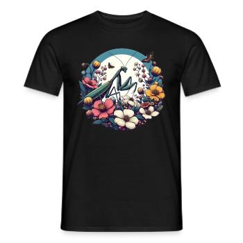 Gottesanbeterin - Männer T-Shirt - Schwarz - Vorne - AI Model Male 178 light (178cm)
