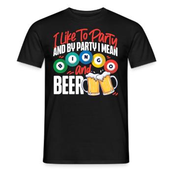 Bingo Player Birra Mi piace fare festa - T-shirt uomo - nero - Fronte - AI Model Male 178 light (178cm)