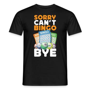 Joueur de bingo désolé ne peut pas bingo bye - T-shirt homme - noir - Devant - AI Model Male 178 light (178cm)
