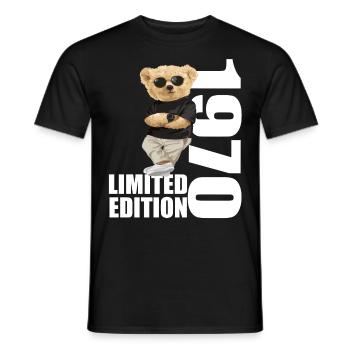 Édition limitée des années 1970 ours ours anniversaire des années 1970 - T-shirt homme - noir - Devant - AI Model Male 178 light (178cm)