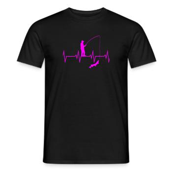 Angel Herzschlag - Männer T-Shirt - Schwarz - Vorne - AI Model Male 178 light (178cm)