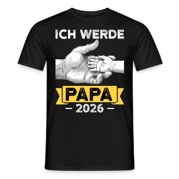 Ich werde Papa 2026 - Männer T-Shirt - Schwarz - Vorne - AI Model Male 178 light (178cm)