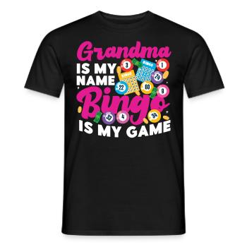 Joueur de bingo Grand-mère Grand-mère est mon - T-shirt homme - noir - Devant - AI Model Male 178 light (178cm)