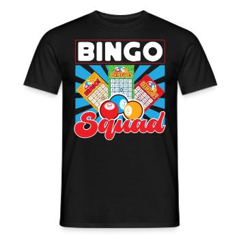 Joueur de bingo Bingo Squad - T-shirt homme - noir - Devant - AI Model Male 178 light (178cm)