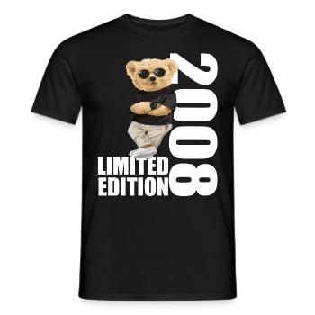 Édition limitée 2008 Ours Ours Anniversaire 2008 - T-shirt homme - noir - Devant - AI Model Male 178 light (178cm)