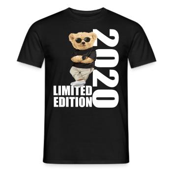 Édition limitée 2020 Ours Ours Anniversaire 2020 - T-shirt homme - noir - Devant - AI Model Male 178 light (178cm)