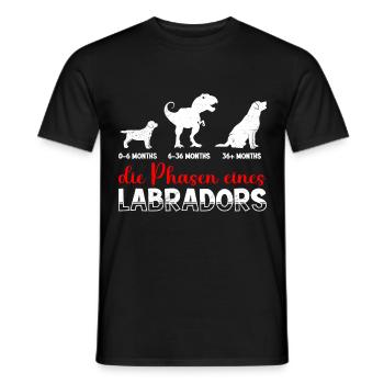 Labrador Owner THE PHASES OF A LABRADOR Cool - Men's T-Shirt - black - Front - AI Model Male 178 light (178cm)