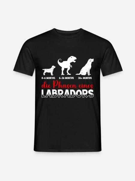 Propriétaire du Labrador LES PHASES D’UN LABRADOR Cool - T-shirt homme - noir