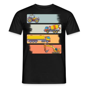 Traktor Lkw Bagger .... - Männer T-Shirt - Schwarz - Vorne - AI Model Male 178 light (178cm)
