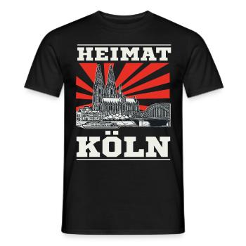 Heimat Köln Design pour les habitants de Cologne - T-shirt homme - noir - Devant - AI Model Male 178 light (178cm)