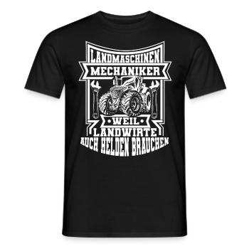 Agricultural Machinery Mechanic Farmer Agriculture - Men's T-Shirt - black - Front - AI Model Male 178 light (178cm)