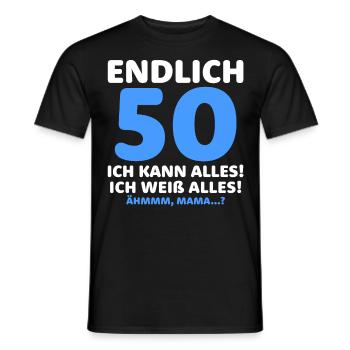 Finally 50 I can do everything I know everything - Men's T-Shirt - black - Front - AI Model Male 178 light (178cm)