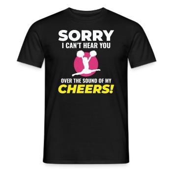 pom-pom girl pom-pom girl acclamation drôle - T-shirt homme - noir - Devant - AI Model Male 178 light (178cm)