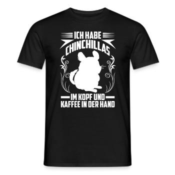 Chinchilla and Coffee Rodent Woolly Mouse - Men's T-Shirt - black - Front - AI Model Male 178 light (178cm)