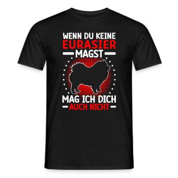 Eurasier mag dich auch nicht Eurasian Spitz - Männer T-Shirt - Schwarz - Vorne - AI Model Male 178 light (178cm)
