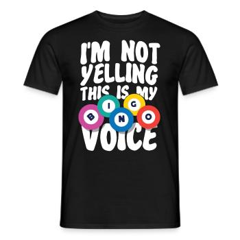 Bingo Player I'm Not Yelling This - Men's T-Shirt - black - Front - AI Model Male 178 light (178cm)