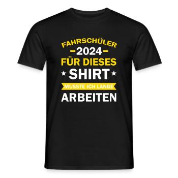 Apprenti conducteur 2024 Cadeau Permis de conduire Drôle - T-shirt homme - noir - Devant - AI Model Male 178 light (178cm)