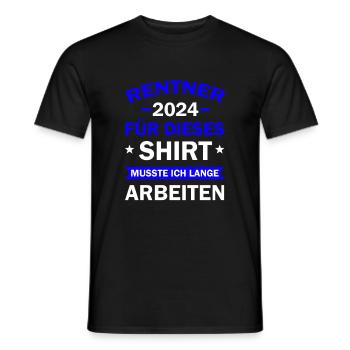 Retirees 2024 Gift Retirement Pension Pension - Men's T-Shirt - black - Front - AI Model Male 178 light (178cm)