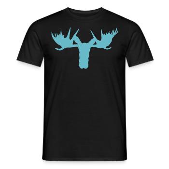 Elchkopf – Majestät der skandinavischen Wälder - Männer T-Shirt - Schwarz - Vorne - AI Model Male 178 light (178cm)