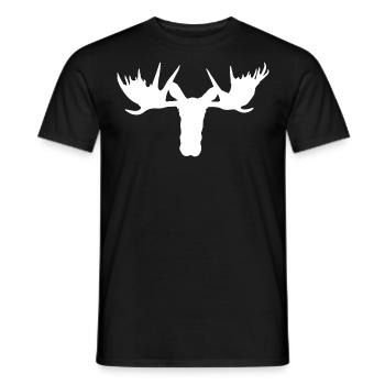 Elchkopf – Majestät der skandinavischen Wälder - Männer T-Shirt - Schwarz - Vorne - AI Model Male 178 light (178cm)