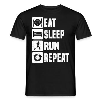 Jogging Homme Jogging Fitness Femme Jogging - T-shirt homme - noir - Devant - AI Model Male 178 light (178cm)