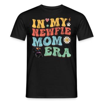 Newfoundland Dogs FINALLY A NEWFIE MAMA - Men's T-Shirt - black - Front - AI Model Male 178 light (178cm)