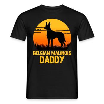 Dog Dad BELGIAN MALINOIS DADDY Dog Owner - Men's T-Shirt - black - Front - AI Model Male 178 light (178cm)